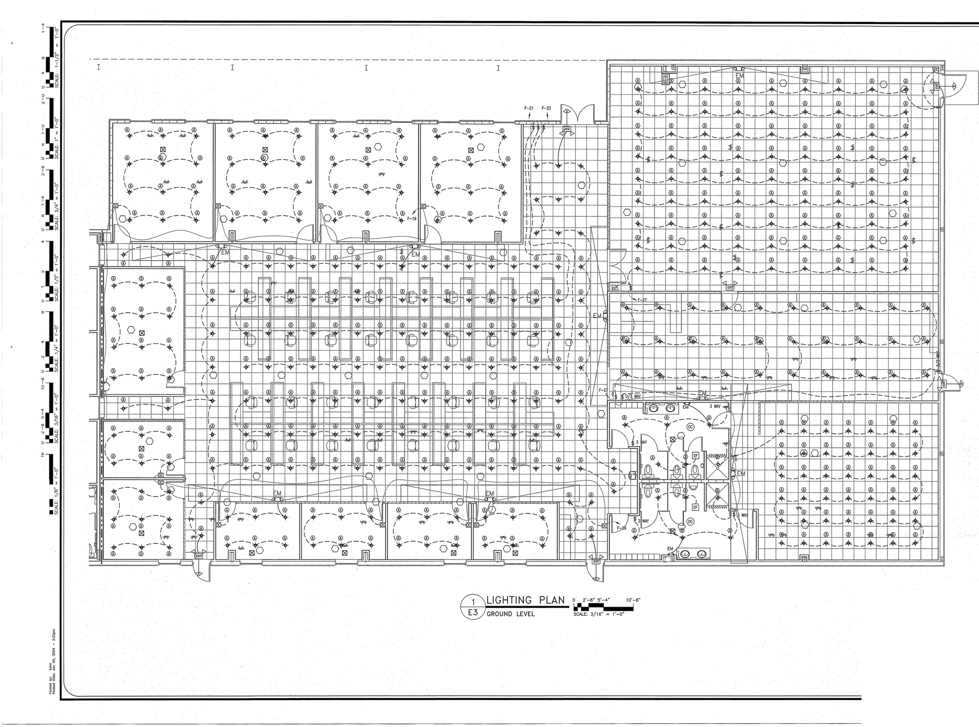 AI-marked electrical lighting plan