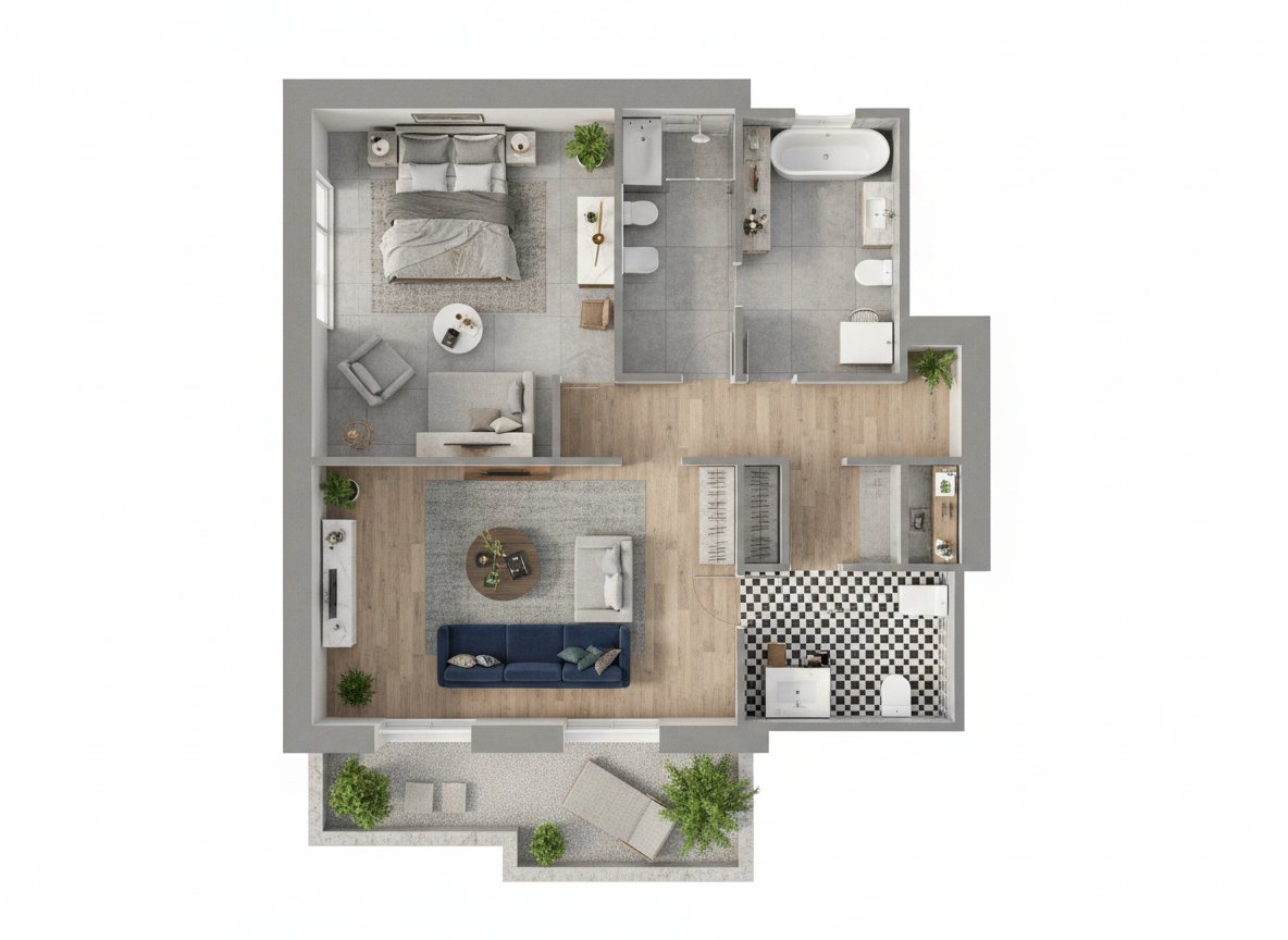 Residential House 3D render